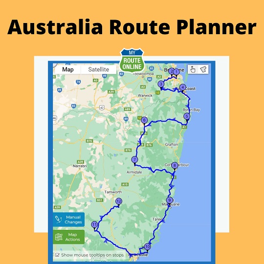Google Maps Route Planner Australia